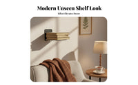 Floating Effect Invisible Bookshelf Space-Saving Book Rack Modern Look Wall Shelf Easy Installation for Students, Minimalists, Renters, Office, Living Room, Bedroom, Hallway