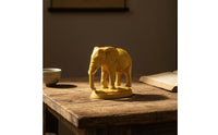 Wooden Elephant Figurine Handmade Elephant Figurine with Base Compact Car Interior