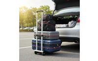 Compact Storage Folding Hand Truck High Load-Bearing Foldable Hand Truck Effortless Rolling Wheels for Travelers, Shoppers, Travel