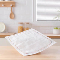 Striped Microfibre Cloth and Oil Resistant Dishcloths, Super-Absorbent Microfibre Cloth for Glass, Lint Dishcloths with Locked Border Finish