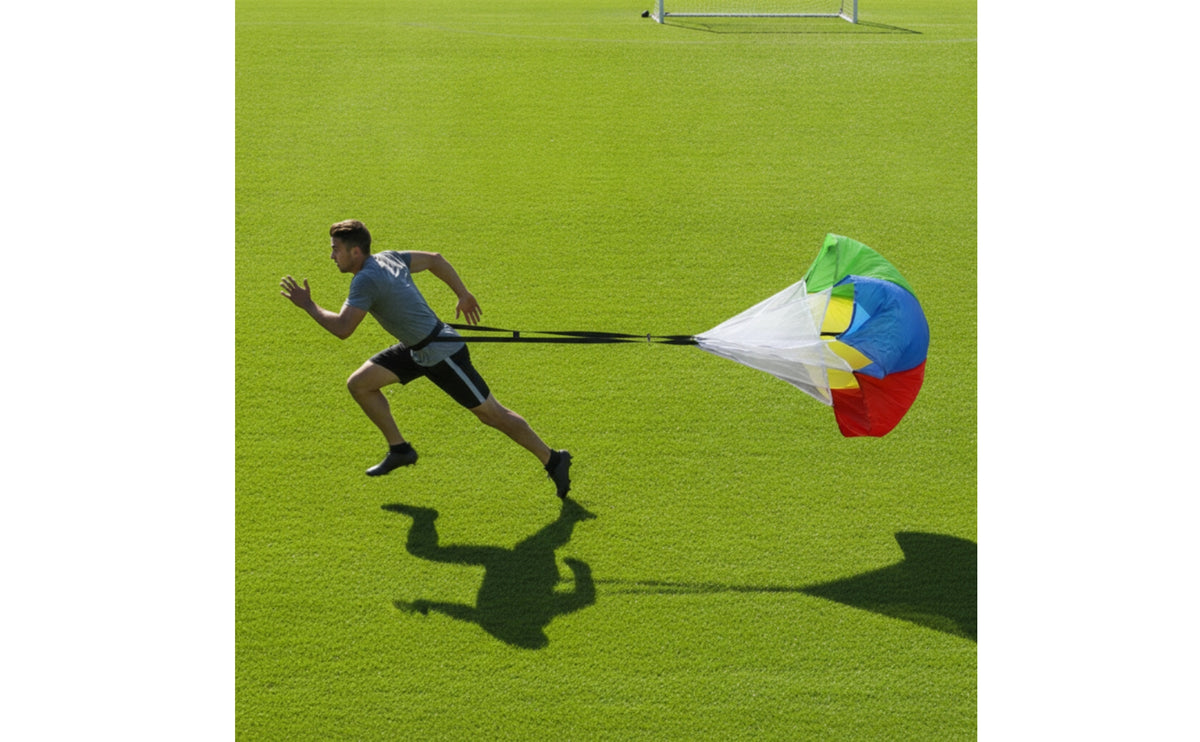 Resistance Running Parachute with Belt | Adjustable, Speed Training, for Track and Field