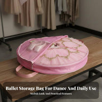 Waterproof Ballet Tutu Bag Dustproof Tutu Storage Bag With Inner Pockets for Children, Performers, Competitions, Performances, Rehearsals