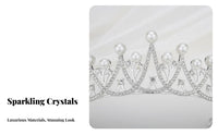 Bridal Headpiece Korean Design Bridal Wedding Headpiece Wedding Hair Jewelry Sparkling Lustrous Bead Crystal Tiara Elegant