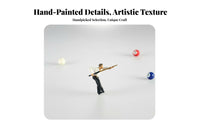 1:64 Scale Pool Table Painted Features Miniature Billiards Figure Miniature Pool Table Set Highly Detailed 1:64 Scale People
