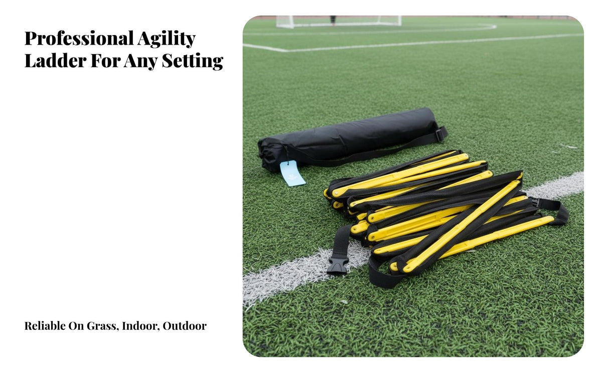 11 Pieces Multifunctional Agility Ladder Multi-Use Design Footwork Training Ladder Sturdy Speed Training Hurdles Portable for Children, Athletes, Outdoor