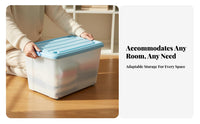Plastic Storage Box with Lid Long-Lasting Stackable Storage Bin Heavy Duty