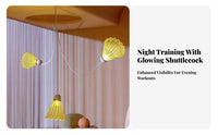 Hanging Badminton Practice Device No-Tool Installation Individual-Play Badminton Device Sports Equipment Portable Luminous