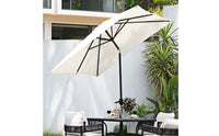 Vented Rectangular Patio Umbrella Large Rectangular Umbrella Sun-Shading Windproof for Homeowners