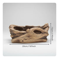 10 Pieces Rustic Natural Look Cement Succulent Pot Decorative Tree Root Planter Handmade Design Cement Planter Drainage Hole for Balcony