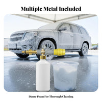 Pressure Washer Foam Dispenser 1000ml Large Capacity 1L Car Wash Foam Dispenser Quick Release Connector Foam Dispenser for DIY Car Cleaners
