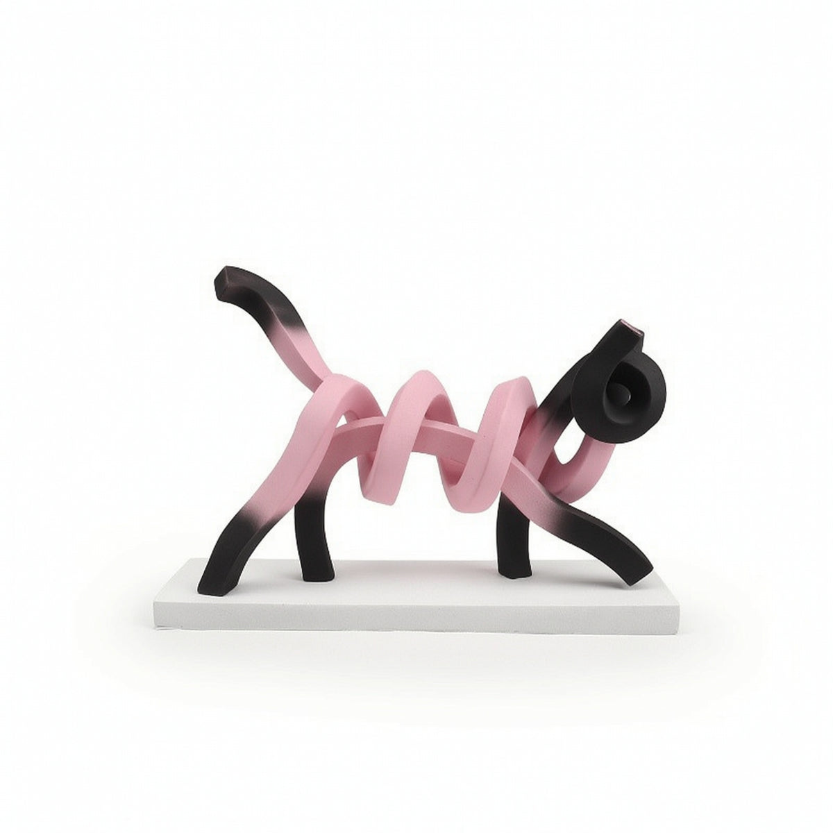 Cat Figurine Abstract Cat Statue Modern Tabletop Ornament for Art Lovers