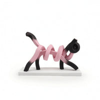 Cat Figurine Abstract Cat Statue Modern Tabletop Ornament for Art Lovers