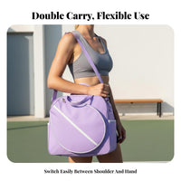 Badminton Racket Bag Large Capacity Badminton Shoulder Bag Retro Design Tennis Handbag for Men, Women, Gym