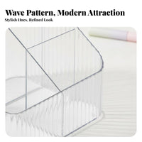 Multi-Compartment Makeup Tray No Assembly Required Clear Partitisingled Tray