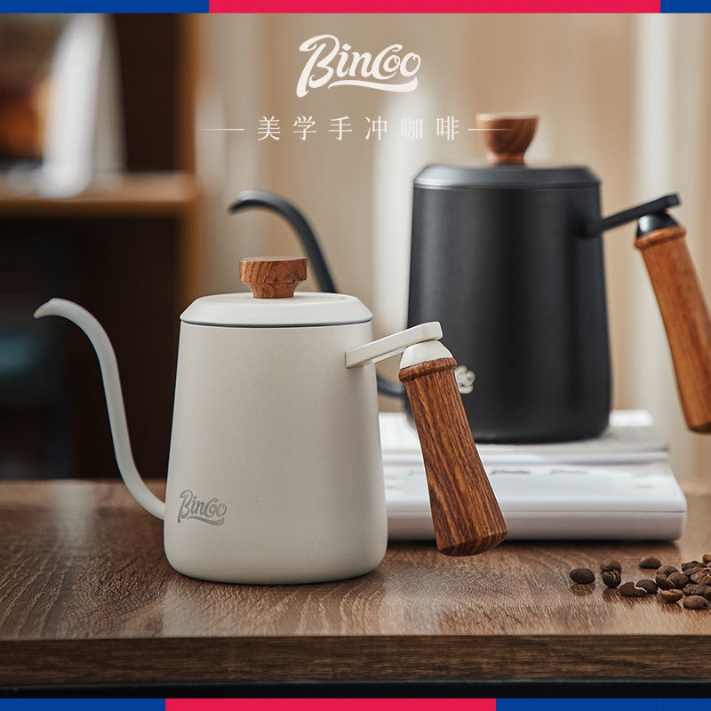 Bincoo Pour Over Coffee Kettle Set with Wooden Handle and Stainless Steel