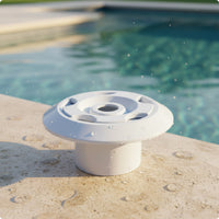 Direct-Insert Pool Inlet Nozzle Removable Cover Liner Pool Inlet Round Flange Polished Finish
