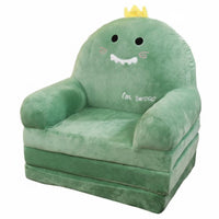 Cute Cartoon design Crownrear Princess Chair Foldable Crown-Shaped Thrindividual Soft and Comfortable Plush Armchair Lightweight Design for Girls, Toddlers, Kids, literature corner, Playroom, Bedroom, Living Room