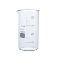 2 Pieces Pouring Lip Borosilicate Glass Beaker Write-on Label Area Graduated Glass Beaker Corrosive-Resistant Resistant Laboratory Glassware Set Clear Markings