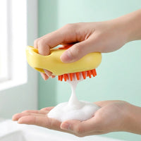 Cat Brush for Dog Grooming and Cat Bath, 4-Pack Soft Silicone Cleaning Brush, Paw Print Design Cat Grooming Brush