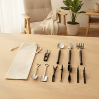 12 Pieces Tools Kit with Organizer Convenient to Carry to Portable Miniature Gardening Tool Set with Bag for Soil Loosening