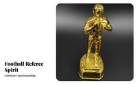 Gold Plated Soccer Referee Award Exquisite Craftsmanship Soccer Award Collectible for Sports Coaches, Teams, Office Decoration, Home Decor