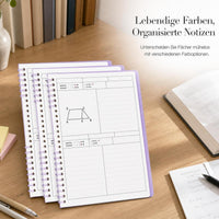 Deli B5/A4 Detachable Error Correction Notebook for Students, 360/240 Pages, for Math, English, Chinese