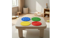4 Pieces Interactive Silicone Sensory Disc Soft Tactile Sensory Mat Gentle Toy Early Learning for Classroom, Home
