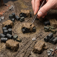 1/72 Scale Pre-Painted Tank Supply Package Diorama Accessories 3D Printed War Scenery