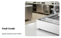 Easy to Clean Stainless Steel Food Display Tray Large Capacity Chilled Food Display Stand Detachable Design Lidded Stainless Steel Serving Tray for Restaurant Owners, Event Planners, Seafood Markets, Buffets, Restaurants, Catering Events