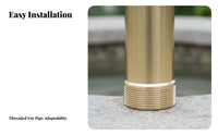 Adjustable Spray Pattern Bell-Shaped Fountain Nozzle Quiet Operation Brass Fountain Nozzle Long-Lasting for Garden, Courtyard
