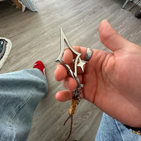 Five-Pointed Star Metal Carabiner Keychain with Zinc Alloy Press Spring Buckle, Bag Charm, Graduation Gift