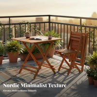 Foldable Design No-Assembly Collapsible Table Space-Saving Cross-Frame Trestle Table Lightweight Household Furniture Sturdy Construction for Apartment Dwellers, Telecommuting Workers, Small Areas, Dining Room, Balcony, Home Office
