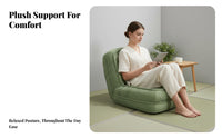 Ergonomic Design Adjustable Padded Lounger Plush Comfort Adjustable Padded Recliner Sturdy Frame Floor Chair No Assembly Required for Adults, Students, Teenagers, Living Room, Bedroom, Dorm Rooms, Bay area
