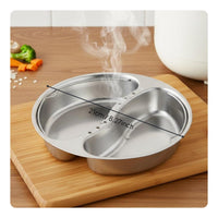 Multi-Compartment Food Steamer Detachable Handle Kitchenware