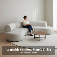 Curved sectional Sofa Light Luxury Curved Chaise Sofa Minimalist aesthetic Living Room Seating for Hoteliers, Homeowners, Hotel Lobby, Lounge Area, Lounging