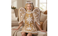 Gingerbread Angel Costume Deluxe Gingerbread Costume Easy to Wear Seasonal Attire for Actors, Themed Character Gatherings