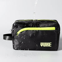 Zippered Bag with Front Pocket Textured Toiletry Bag Compact Pouch with Side Strap Portable for Travelers, Swimmers, Students, Sports, Swimming, Pool