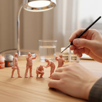 6 Pieces Miniature Construction Worker Figures Tiny Figurines Diorama Figures for Dioramas