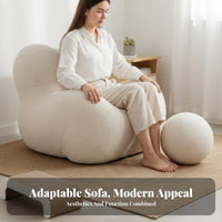 machine-cleanable Cover Barrel Chair Hugging Design Upholstered Barrel Armchair scuff Resistant Single Sofa Soft Upholstery for Pet Owners, Apartment Dwellers, property owners, Living Room, perusing corner, Bedroom, Home Office