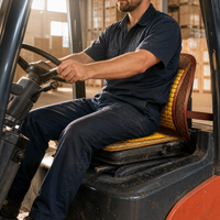 Forklift Seat Cushion Bamboo Mat Breathable Summer Pad for Engineering Vehicles