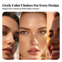 Faux speckles shimmering Freckle Sticker Gold and Silver Foil shimmering Freckle Decal Easy to Apply Makeup Accessory celestial skinShaped Design for Party-Goers, celebration Attendees, Women, Halloween, Holidays, celebrations, Costume occasions
