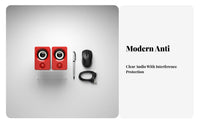 2 Pieces Universal Serial Bus-Powered Speaker Set Widely Compatible Desktop Speakers for Students