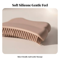 Dotted Grip Contour-Shaped Face Brush Soft Touch Silicone Facial Brush Easy to Clean Silicone Face Scrubber Quick Drying