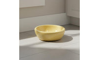 Easy to Clean Tilted Ceramic Cat Bowl Dishwasher Safe Ceramic Bowl with Wood Stand Slanted Cat Food Dish for Cats, Dogs, Small Pets