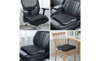 Wedge Seat Cushion Supportive Seat Cushion with Strap Non-Slip Chair Pad for Commuters, Office Workers