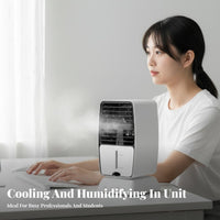 Desktop Misting Fan Humidifying Function Portable Air Chiller Nano Small Misting Water-Cooled Chiller for Students, Office Workers, Desk, Bedroom
