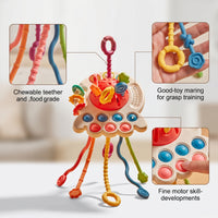 Pull-Cord Tentacle Toy Toy with Cords Flexible Baby Toy with Cords Engaging Sturdy for Toddlers