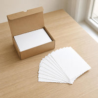 Dutch White Cardstock 250g Lace Edge Blank Postcards for Rubber Stamps 15x10cm