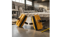 Yellow Metal Body Manual Carrying Clamp Flat Material Handling Slab Carrier Clamp Heavy Duty Glass Panel Lifter Non-Marking