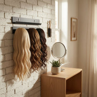 Strand Attachment Organizer Wall-Mounted Strand Attachment Holder Stainless Steel Display Rack for Hairstylists, Salons, Styling Stations